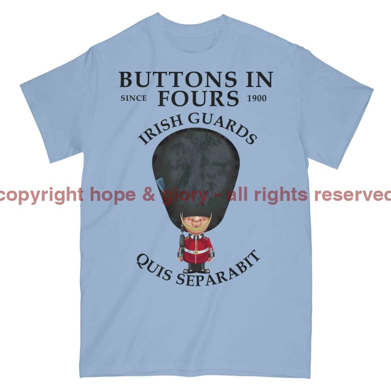 Irish Guards Buttons In Fours Military Printed T-Shirt