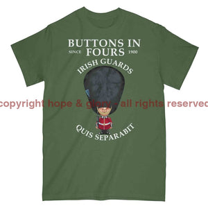 Irish Guards Buttons In Fours Military Printed T-Shirt