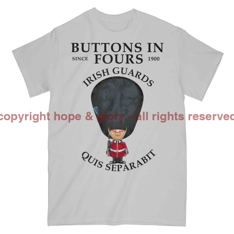 Irish Guards Buttons In Fours Military Printed T-Shirt