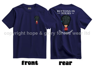 Irish Guards Buttons in Fours Since 1900 Double Print T-Shirt