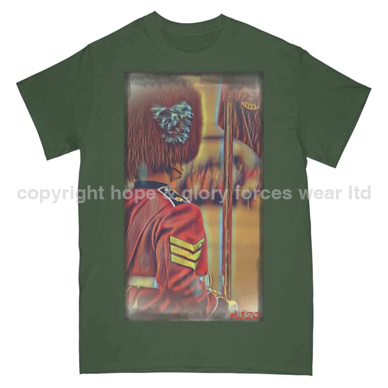 Irish Guards On Parade Guardsman Art Printed T-Shirt