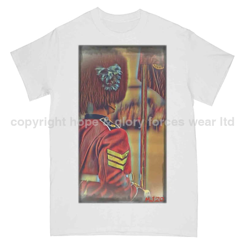 Irish Guards On Parade Guardsman Art Printed T-Shirt