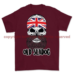 Jack Skull Old Sea Dog Printed T-Shirt