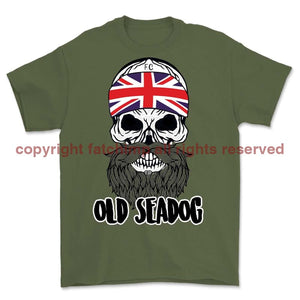 Jack Skull Old Sea Dog Printed T-Shirt