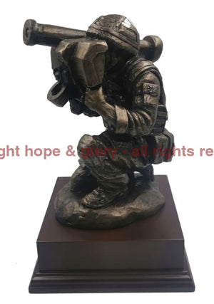 Javelin Operator Cold Cast Bronze Sculpture