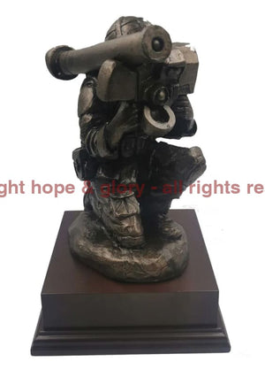 Javelin Operator Cold Cast Bronze Sculpture