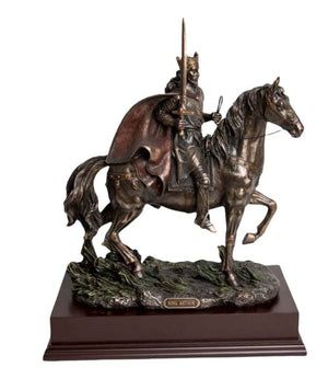 King Arthur on Horseback Cast Bronze Figurine