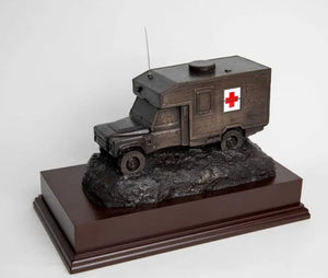 Land Rover Battlefield Ambulance Cold Cast Bronze Presentation