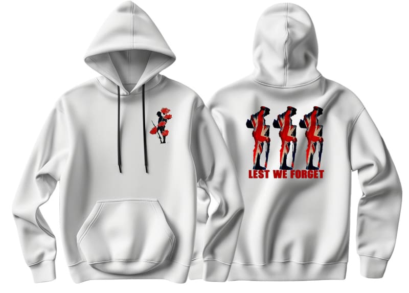 Lest We Forget Double Side Printed Hoodie