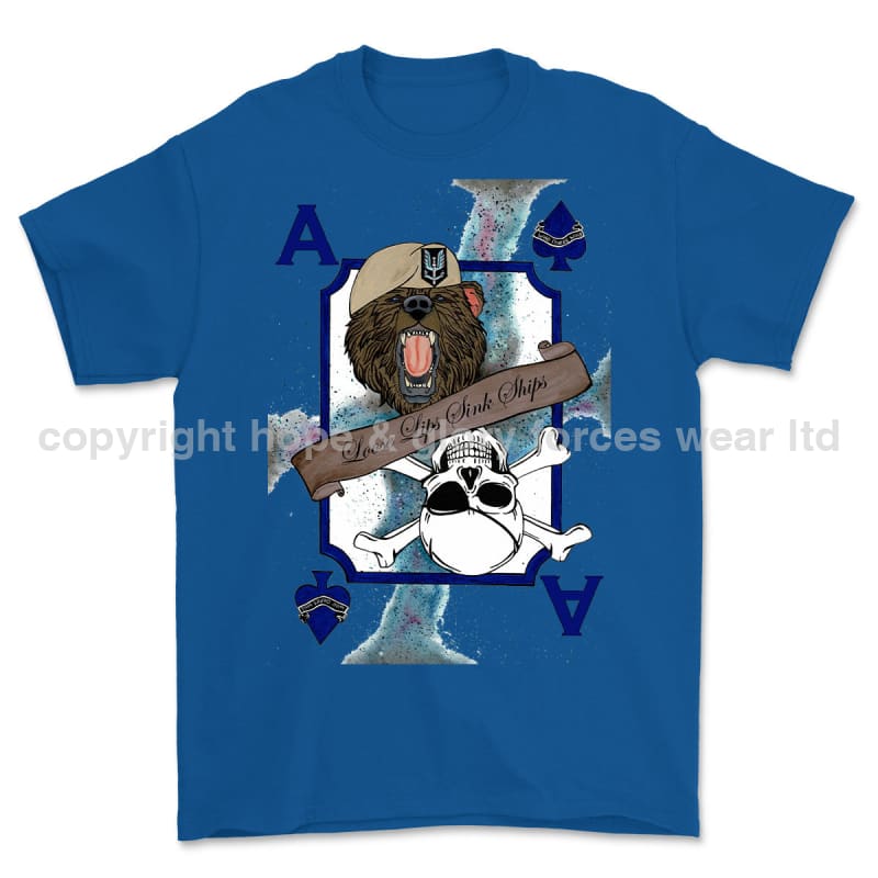 Loose Lips Sinks Ships SF Playing Card Art Front Printed T-Shirt