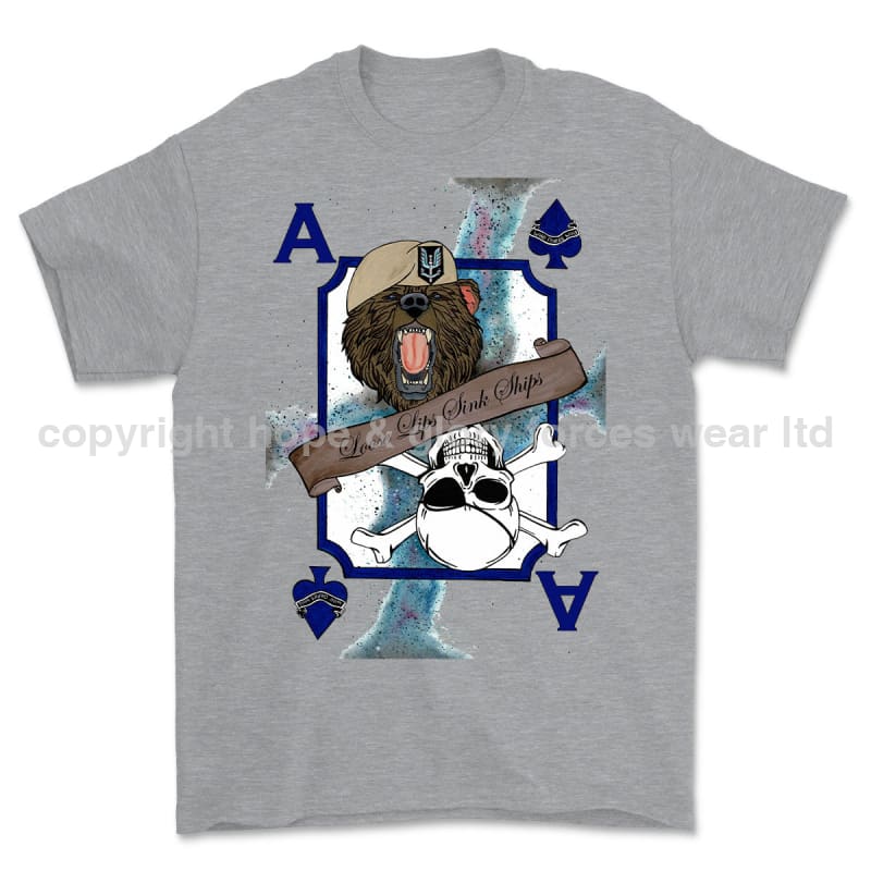 Loose Lips Sinks Ships SF Playing Card Art Front Printed T-Shirt