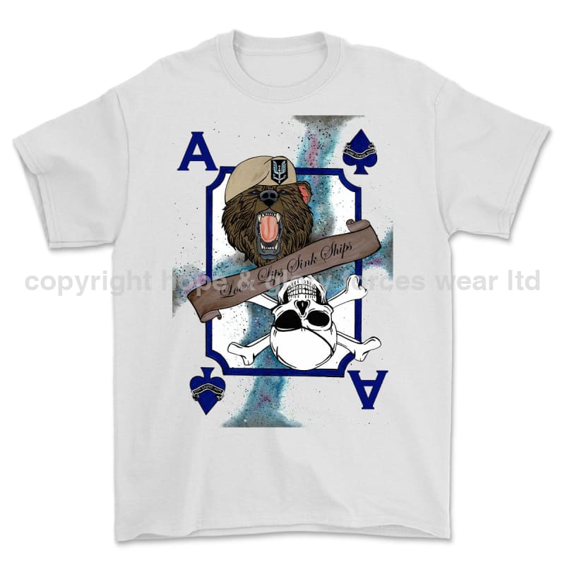 Loose Lips Sinks Ships SF Playing Card Art Front Printed T-Shirt