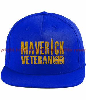 Maverick Veteran Gold Ops Embroidered Baseball Cap Bright Royal Blue