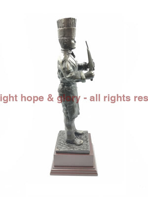 Military Chef in Cold Cast Bronze