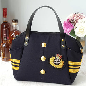 Military Uniform Handbag - Up Cycled Made to order