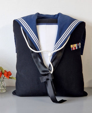 Military Uniform Cushion - Up Cycled Made to order