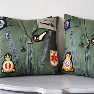 Military Uniform Cushion - Up Cycled Made to order