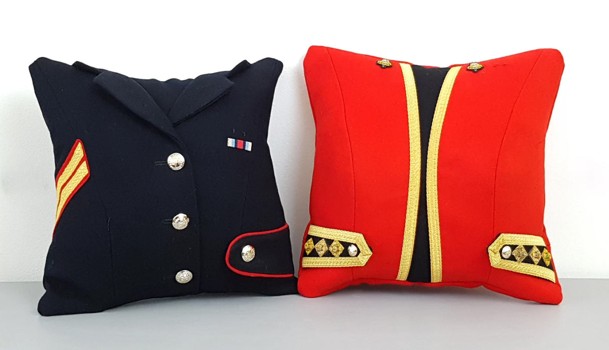 Military Uniform Cushion - Up Cycled Made to order