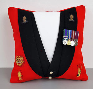 Military Uniform Cushion - Up Cycled Made to order