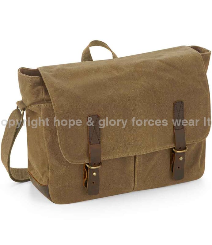 Military Waxed Canvas Messenger Satchel