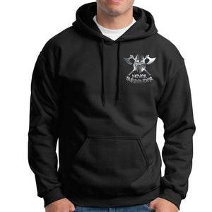 Never Surrender Embroidered Hoodie Medium - 38/40 Inch Chest / Black (Armed Forces)