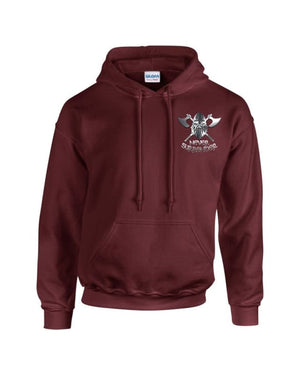 Never Surrender Embroidered Hoodie Small - 34/36 Inch Chest / Maroon (Armed Forces)