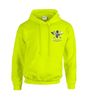 Never Surrender Embroidered Hoodie Small - 34/36 Inch Chest / Safety Green (Armed Forces)