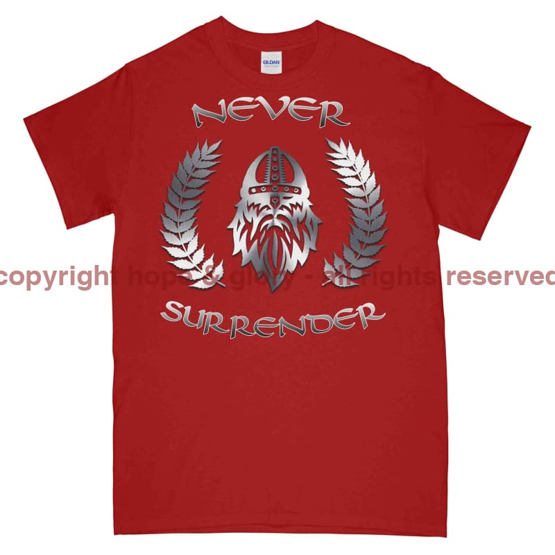 Never Surrender Laurel Reaf Printed T-Shirt