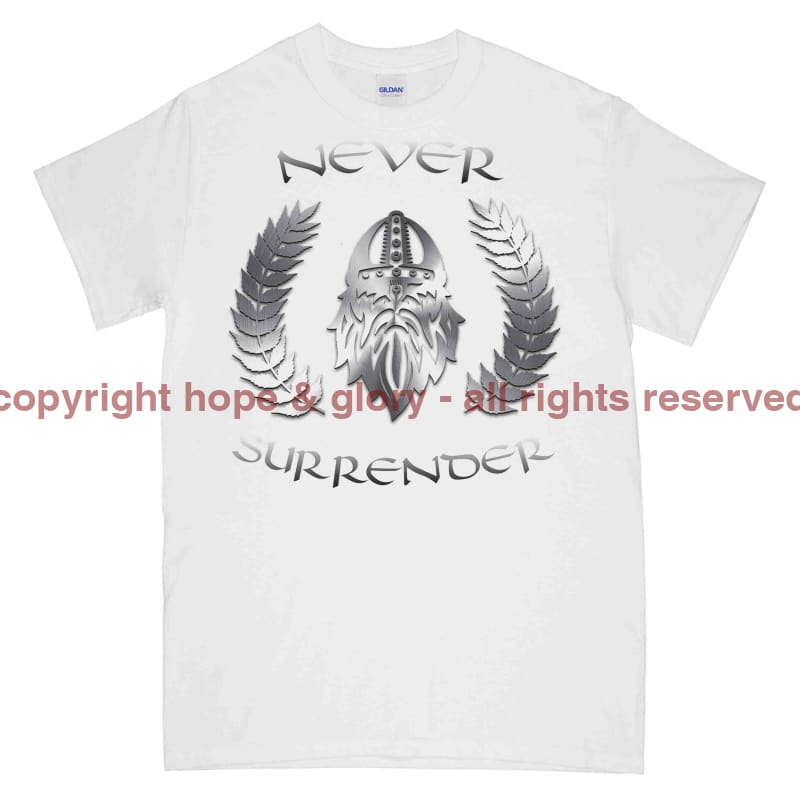 Never Surrender Laurel Reaf Printed T-Shirt