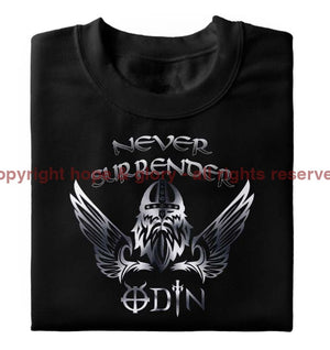 Never Surrender Odin Printed T-Shirt