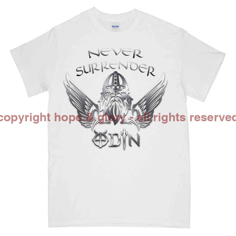 Never Surrender Odin Printed T-Shirt