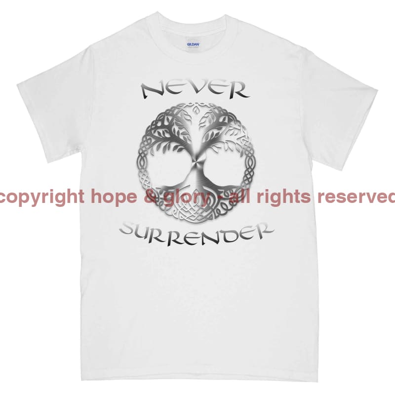 Never Surrender Tree Of Life Printed T-Shirt