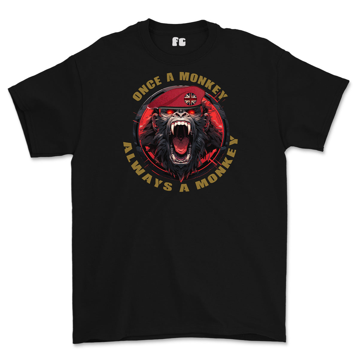 Royal Military Police Once a Monkey Printed T-Shirt