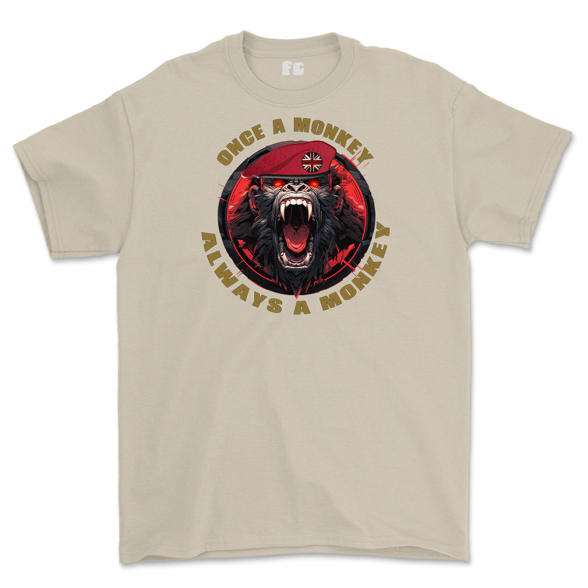 Royal Military Police Once a Monkey Printed T-Shirt