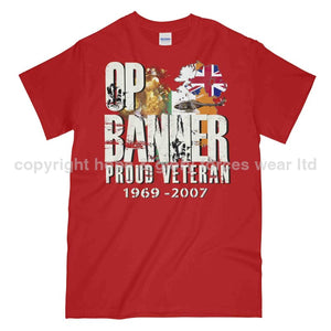 OP Banner Proud Veteran Printed T-Shirt