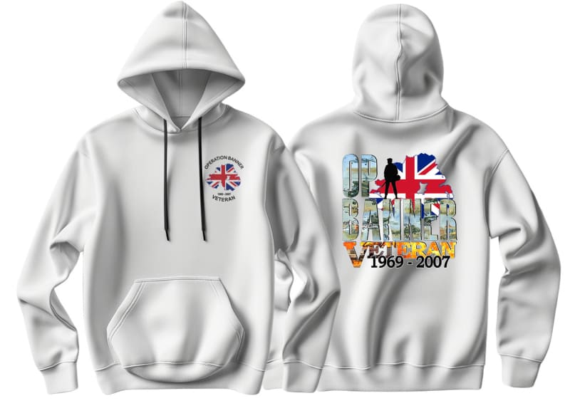 OP Banner Veteran Battle Scars Double Side Printed Hoodie