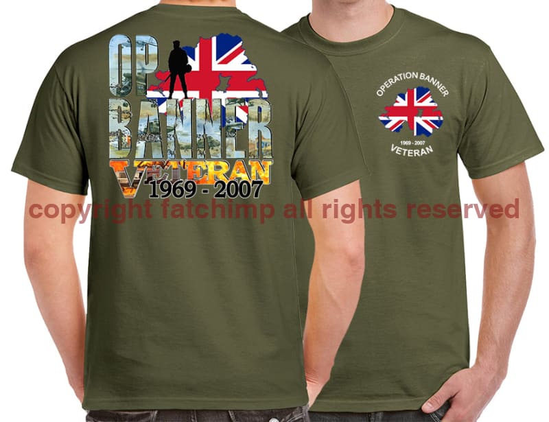 OP Banner Veteran Double Side Printed T Shirt