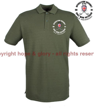 OP GRANBY 30 Gulf War Veteran Embroidered Pique Polo Shirt