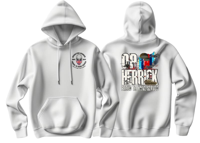 OP Herrick Afghanistan War Veteran Double Side Printed Hoodie