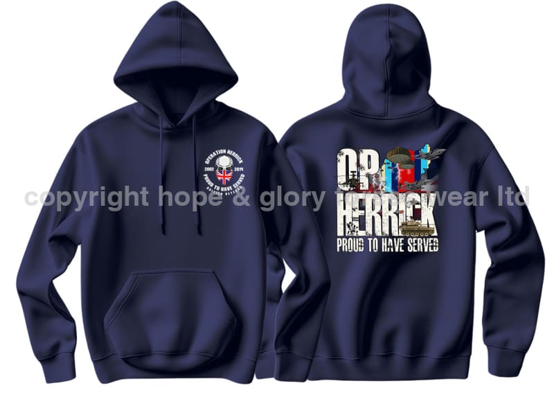 OP Herrick Afghanistan War Veteran Double Side Printed Hoodie