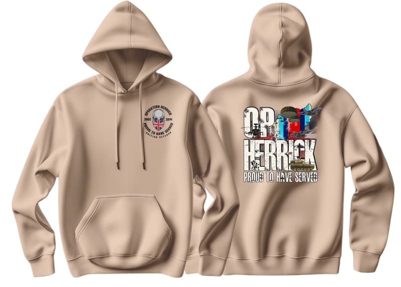 OP Herrick Afghanistan War Veteran Double Side Printed Hoodie