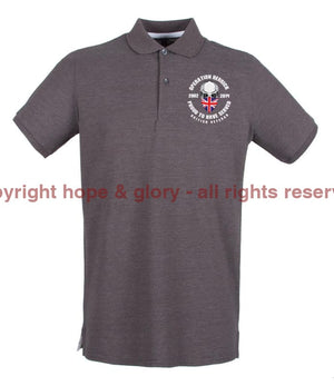 OP HERRICK Afghanistan War Veteran Embroidered Pique Polo Shirt