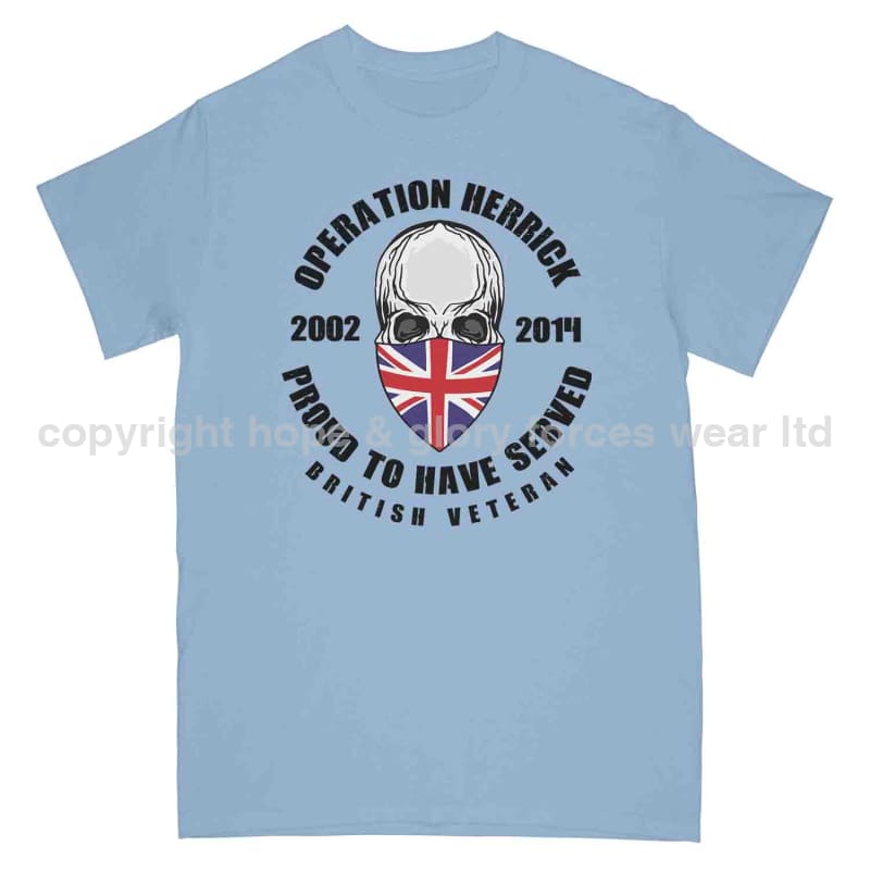 OP Herrick Afghanistan War Veteran Full Frontal Printed T-Shirt