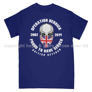 OP Herrick Afghanistan War Veteran Full Frontal Printed T-Shirt