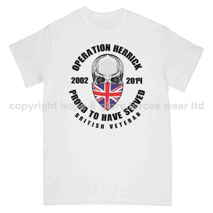 OP Herrick Afghanistan War Veteran Full Frontal Printed T-Shirt