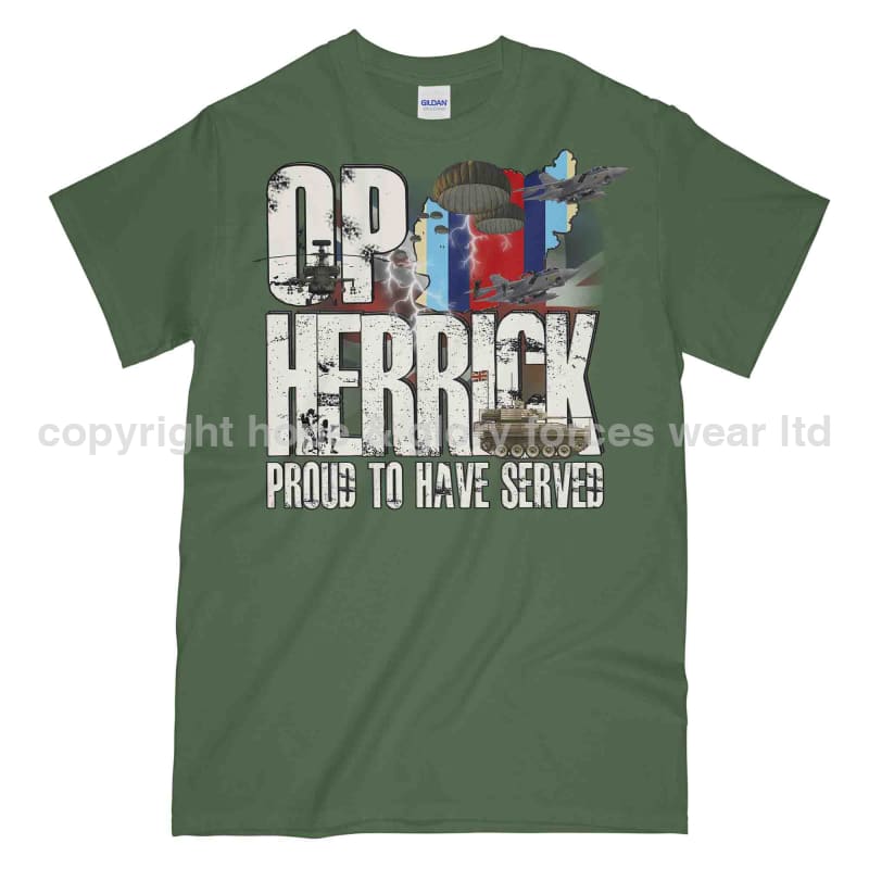 OP Herrick Afghanistan War Veteran Printed T-Shirt