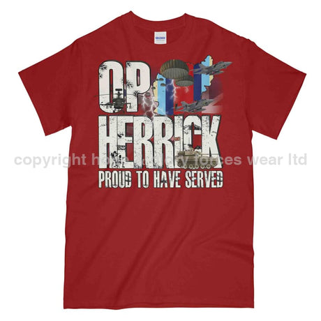 OP Herrick Afghanistan War Veteran Printed T-Shirt