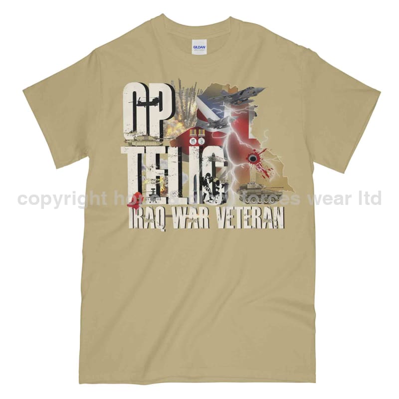 OP Telic Iraq War Veteran Printed T-Shirt