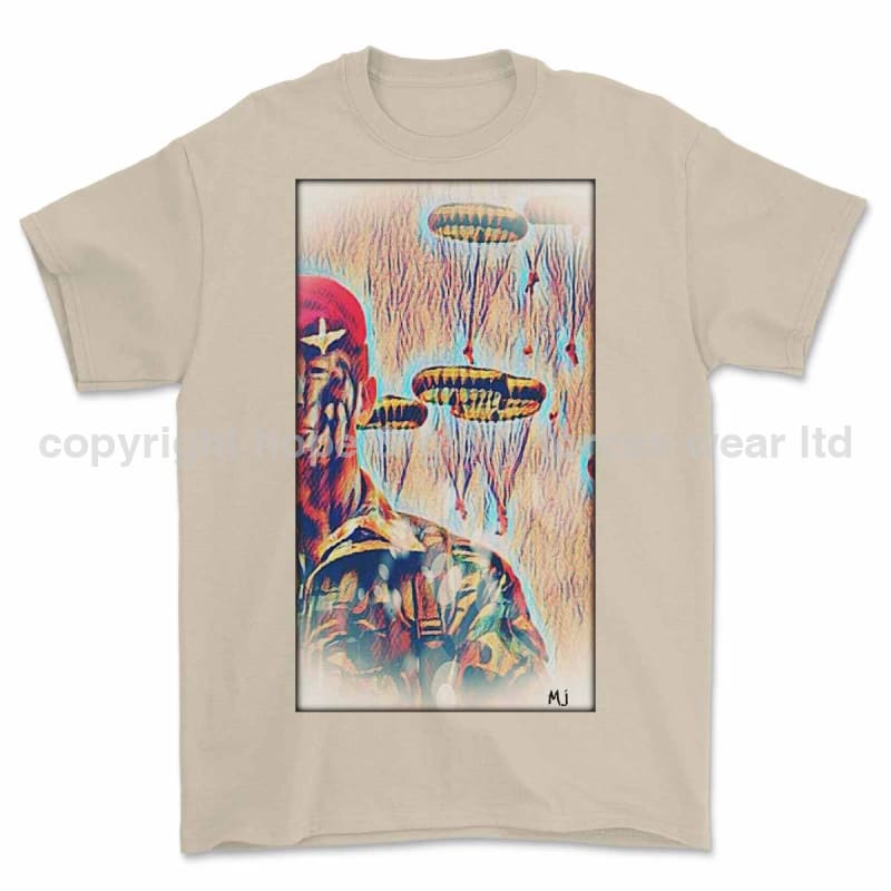 Para Drop Art Printed T-Shirt