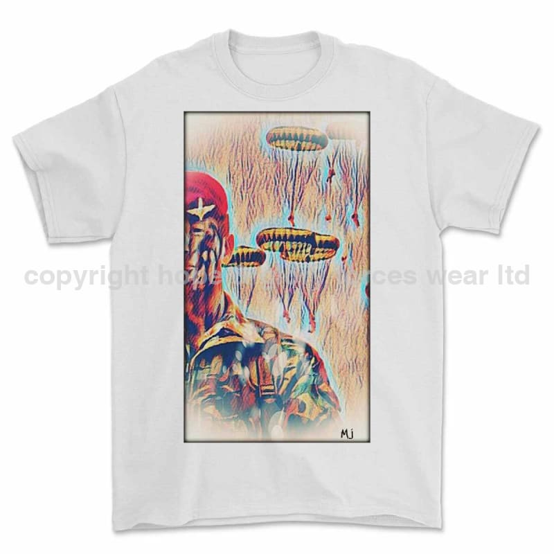 Para Drop Art Printed T-Shirt